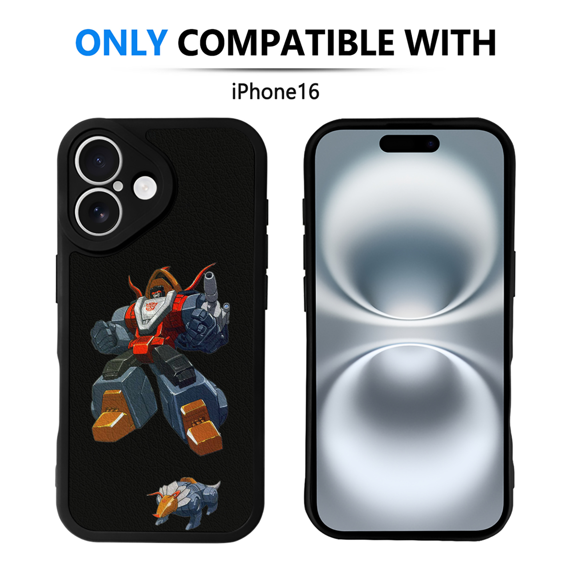（画像用）  【iPhone 16シリーズ対応】シリコンスマホケース（レザー調） 材質：シリコン
